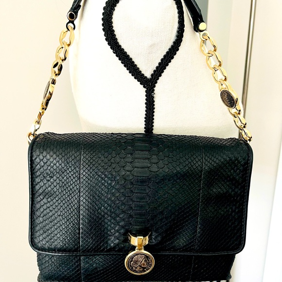 Bvlgari Black python hobo/shoulder bag - Picture 3 of 9